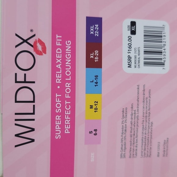 Wildfox hearts sweatshirt short lounge set New Various sizes - Picture 3 of 3